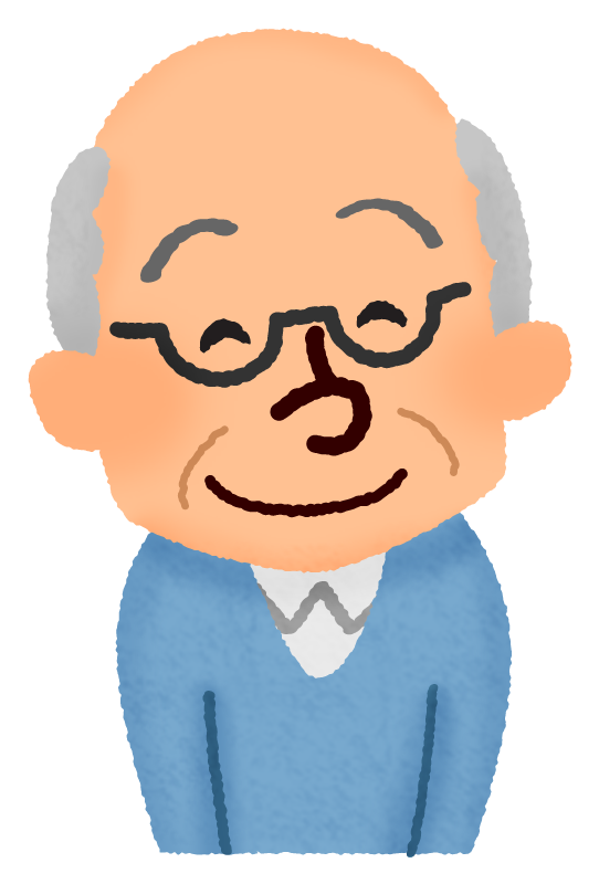 Free Clipart of Smiling elderly man