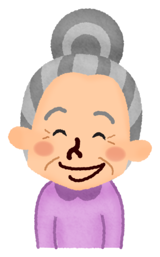 Smiling elderly woman clipart