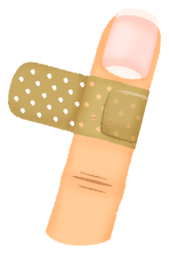 Band-aid on finger clipart