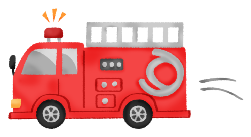 Fire truck in motion clipart