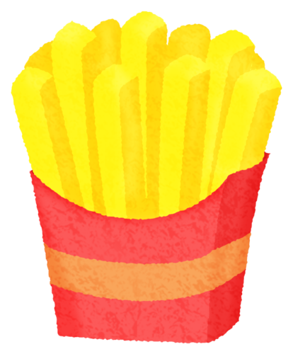 French fries clipart