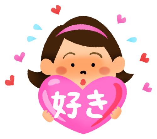 Girl who confesses her feelings clipart