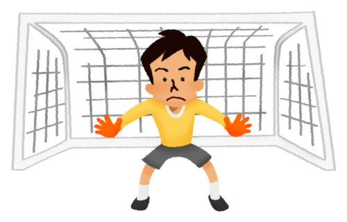 Goalkeeper in men’s soccer clipart