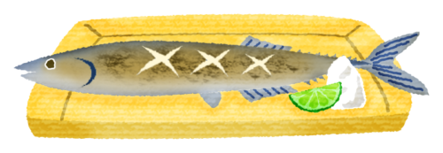 Grilled sanma clipart