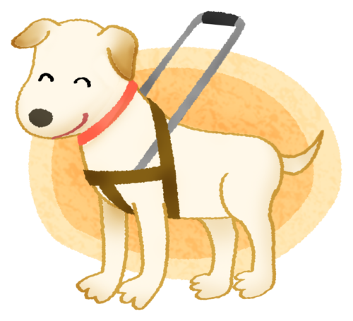 Happy guide dog clipart