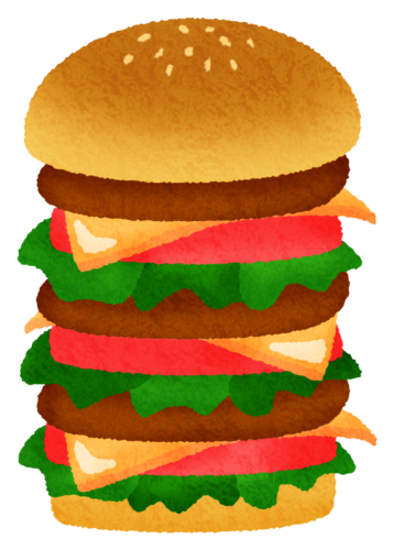 Big hamburger clipart