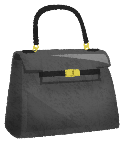 Handbag (black) clipart