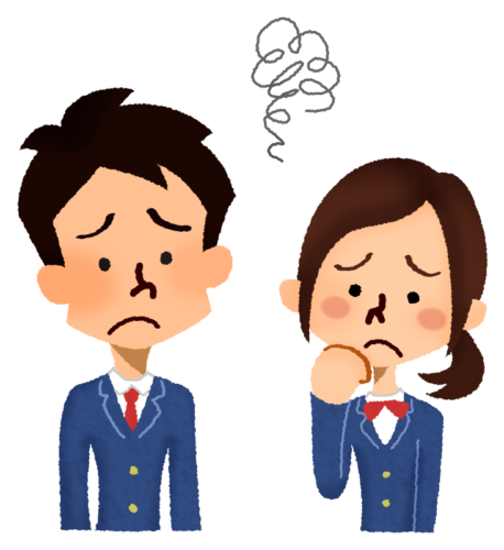 Annoyed high school students clipart