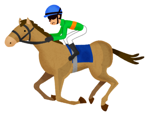 Horse racing 02 clipart