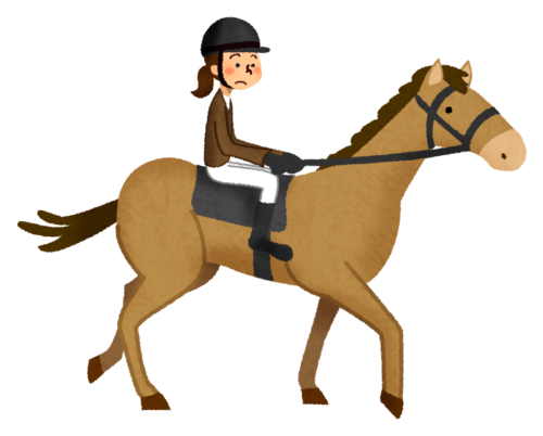 Horseback riding / Equestrian (woman) clipart