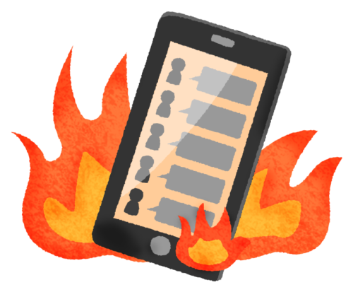 Internet flaming (cell phone) clipart