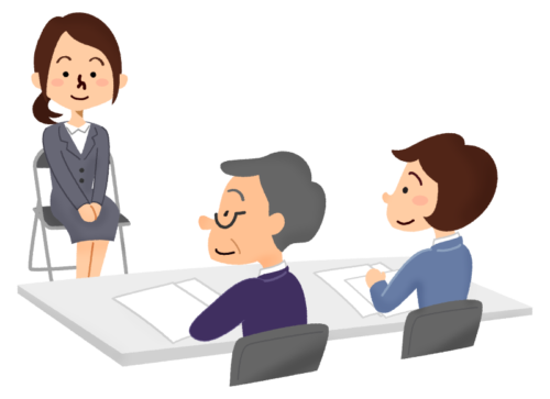 interview (woman) clipart
