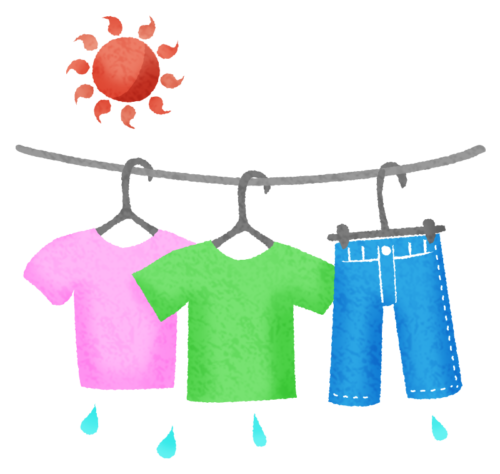 Drying laundry clipart