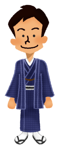 Man in kimono clipart