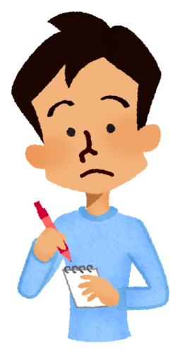 Man taking notes clipart