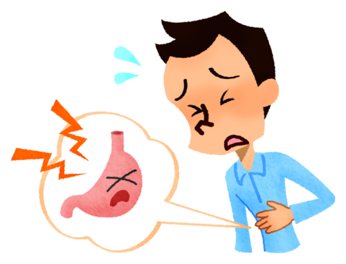 Man with stomach pain clipart