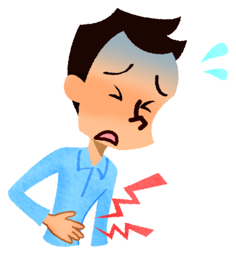 Man with stomachache clipart