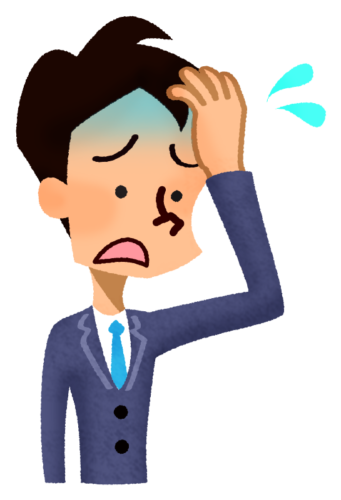 Businessman in panic clipart