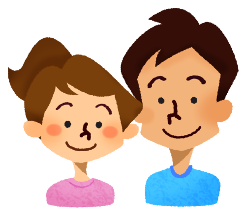 Young married couple clipart