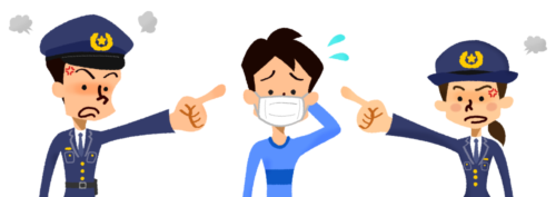 surgical mask police officers (take off) clipart