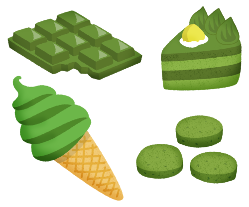 Matcha sweets clipart