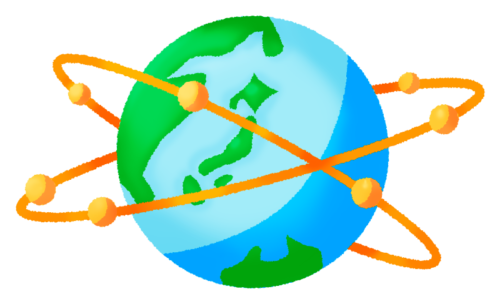 Lights around Earth clipart