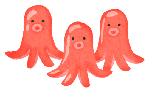 Octopus-shaped sausage clipart