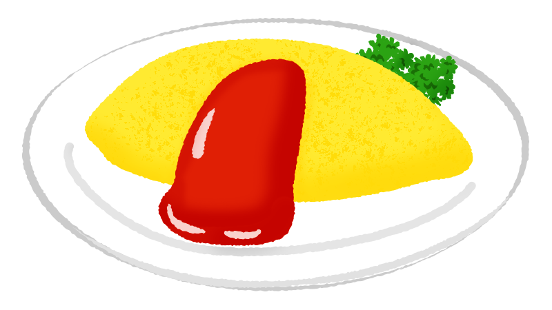 Free Clipart of Omu-rice