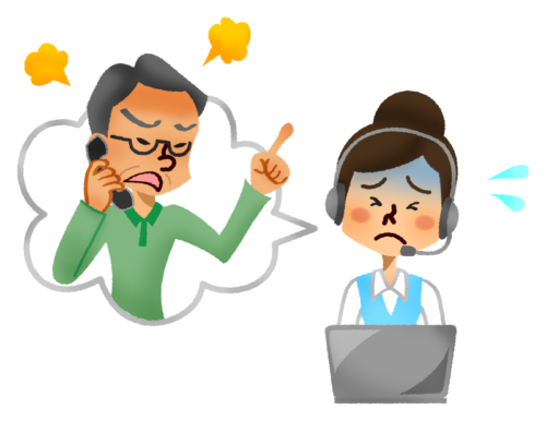 Complainer and call center operator clipart