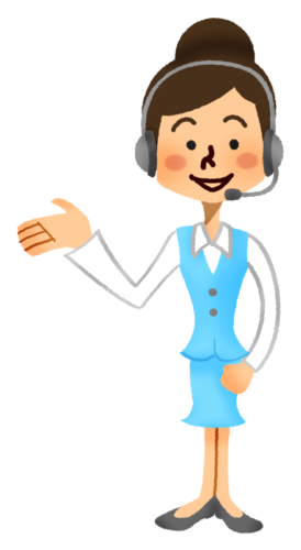 Call center operator showing the way clipart