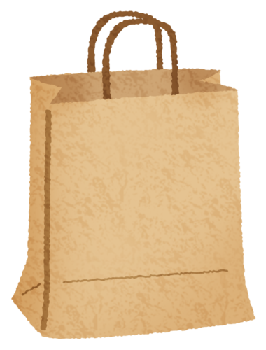Paper bag  (brown) clipart