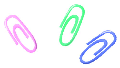 Colored paper clips clipart