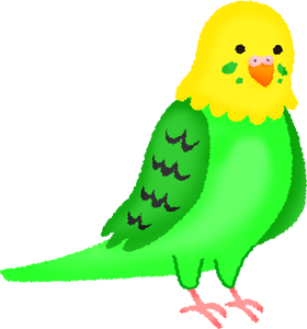 Parakeet (green) clipart