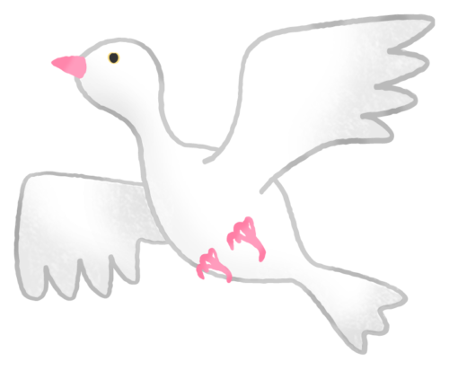 White pigeon / dove clipart