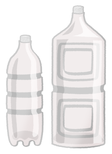 Plastic bottles without cap clipart