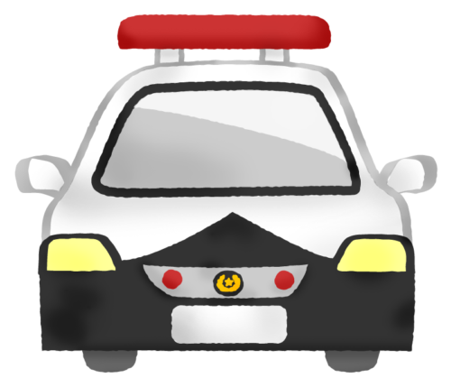 Police car (front view) clipart