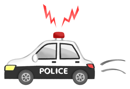 Police car in motion clipart