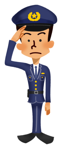 Saluting police officer clipart