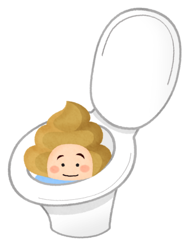 Poo in the toilet clipart