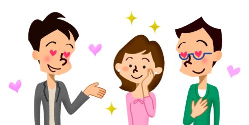 girl popular with guys clipart