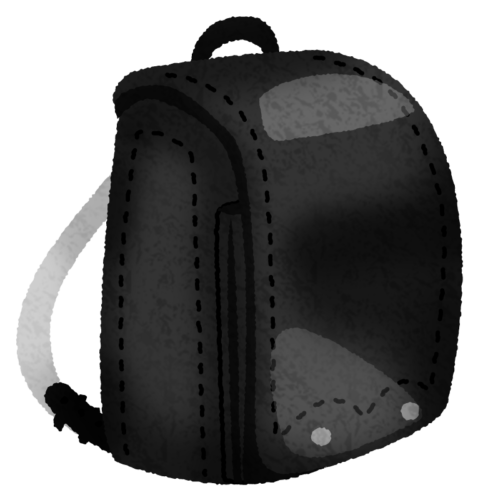 Randosel / Japanese school bag (black) clipart
