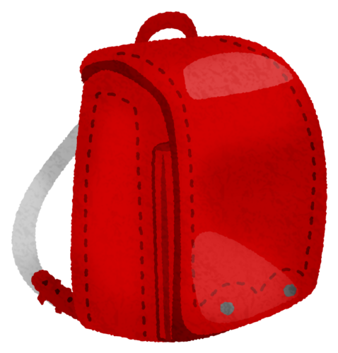 Randosel / Japanese school bag (red) clipart