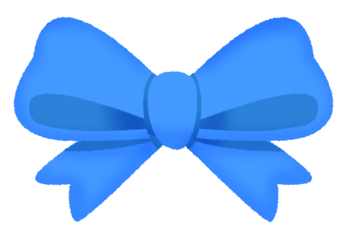 blue ribbon bow clipart