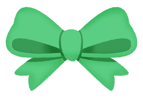 green ribbon bow clipart