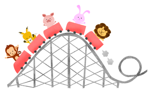 Roller coaster (animals) clipart