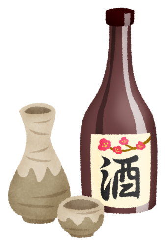 Sake and tokkuri clipart