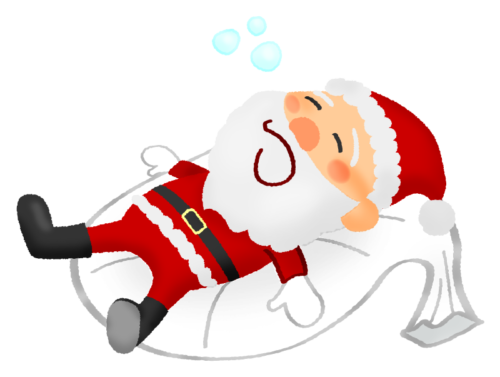 Lazy Santa Claus clipart