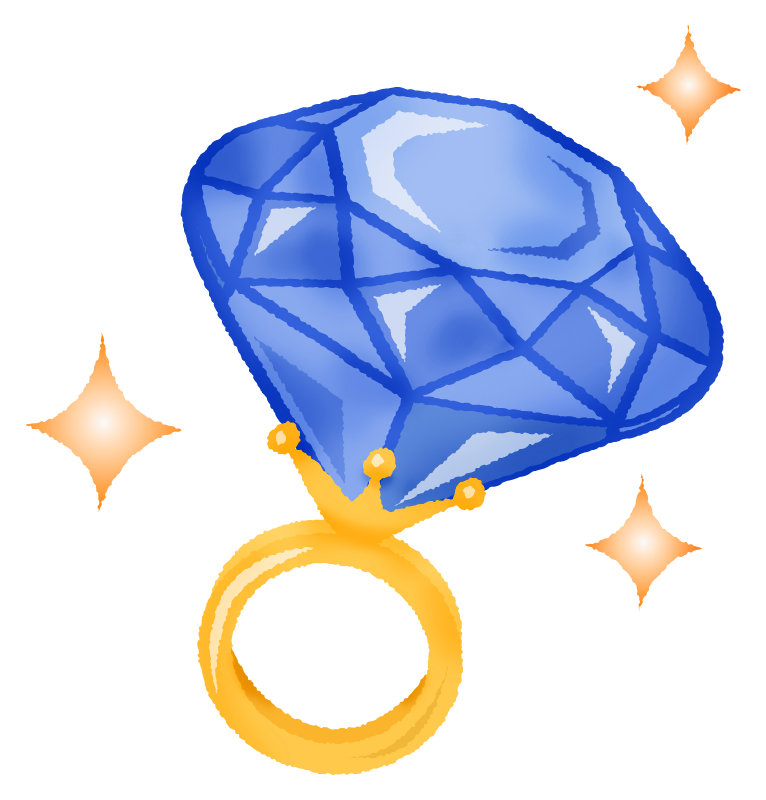 Free Clipart of Sapphire ring