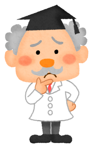 Worried scientist character clipart