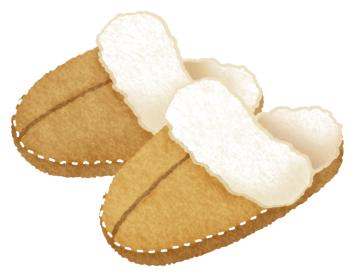 Winter warm slippers clipart
